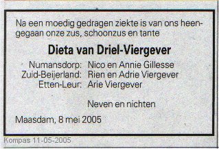 Dieta Van Driel-Viergever2 1937-2005